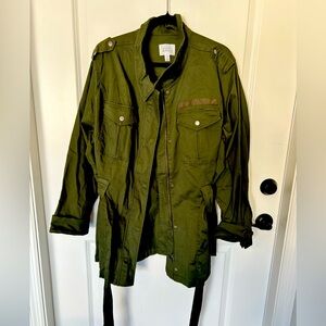 Market & Spruce Plus Size 3X Olive Green Utility Jacket